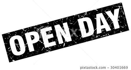 square grunge black open day stamp 30401669