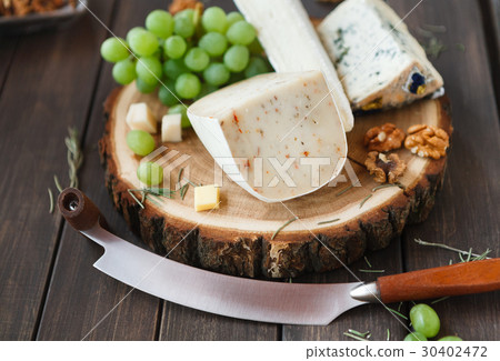 Cheese platter with fruits, homemade indian paneer Cheese platter with fruits, homemade indian paneer 30402472