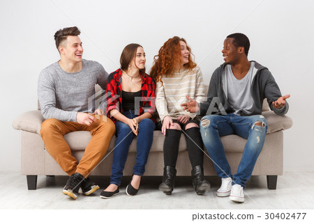Coworking, business people in modern workspace 30402477