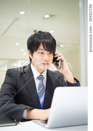 商業形象（男·辦公室·電話） 30402586