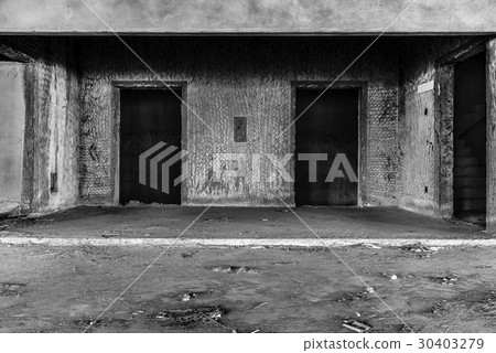 interior of abandoned building creepy place 30403279