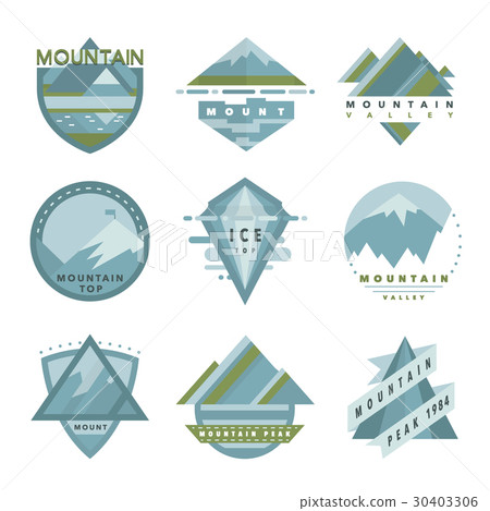 Set of mountain adventure, outdoor camp  30403306