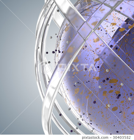 3d sphere of multicolored rings in cloud from 3d sphere of multicolored rings in cloud from 30403582