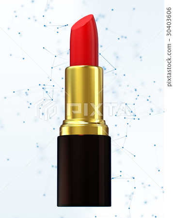 Red lipstick isolated on white 30403606