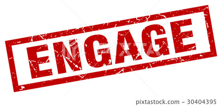 square grunge red engage stamp 30404395