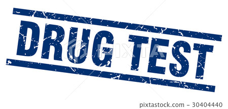 square grunge blue drug test stamp - Stock Illustration [30404440] - PIXTA