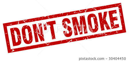 square grunge red don't smoke stamp 30404450