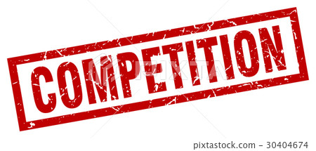 square grunge red competition stamp - Stock Illustration [30404674] - PIXTA