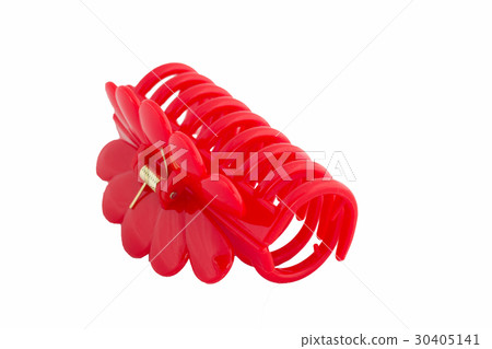 red hairpin isolated on white background 30405141