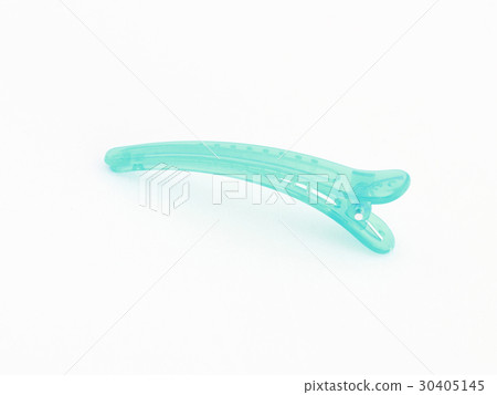 Blue hairpin isolated on white background 30405145