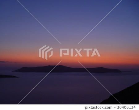 View of the sea and Volcano (Caldera) in Santorini 30406134