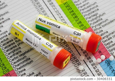 Tubes of homeopathy globules Tubes of homeopathy globules 30406331