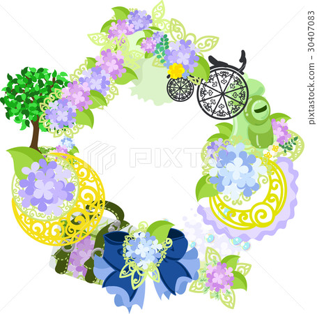 Lease made from various sundries of hydrangea 30407083