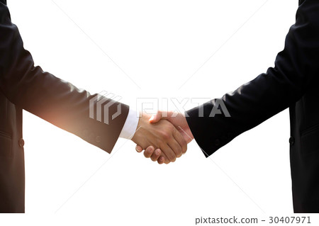Business hand shake isolated Business hand shake isolated 30407971