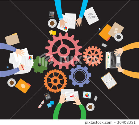 Hand with Teamwork Illustration Vector 10 30408351