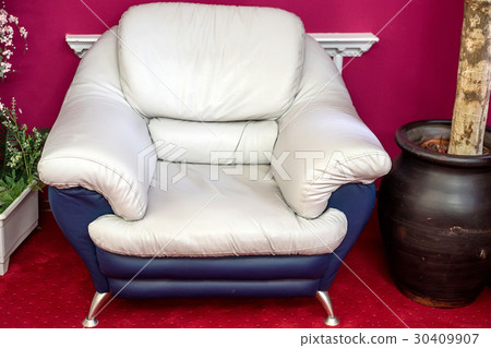 Modern white leather armchair Modern white leather armchair 30409907