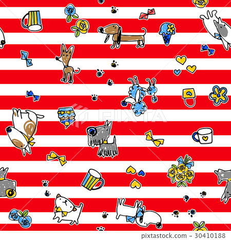 逗人喜愛的圓珠筆例證的無縫的樣式。孩子的傳染媒介背景 30410188