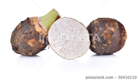 fresh taro isolated on white fresh taro isolated on white 30410219