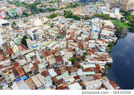 Colorful slum houses at Saigon (view from top) 30410500