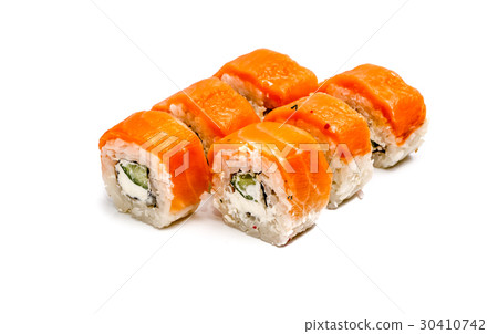 Roll with salmon and Philadelphia. Insulated. 30410742
