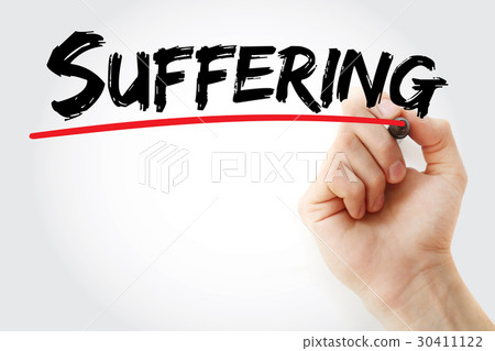 Hand writing Suffering with marker Hand writing Suffering with marker 30411122