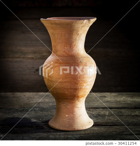 Still Life with a vase,earthenware on wooden 30411254