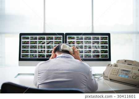 Stressed business broker Stressed business broker 30411601