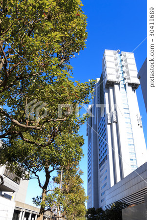 [東京]都市風景（品川站江南口/冬天版） 30411689