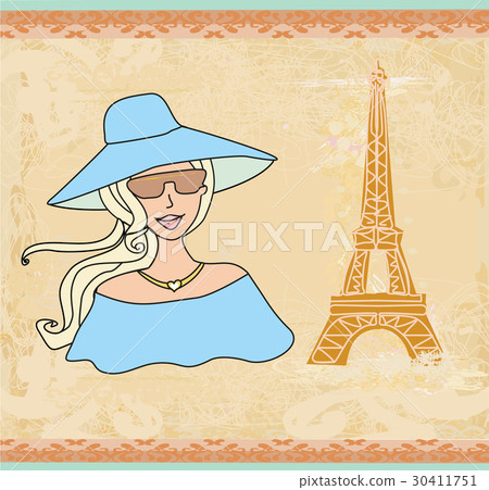 Beautiful tourist in Paris Beautiful tourist in Paris 30411751
