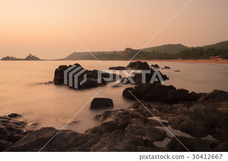 Sunset at om beach india 30412667