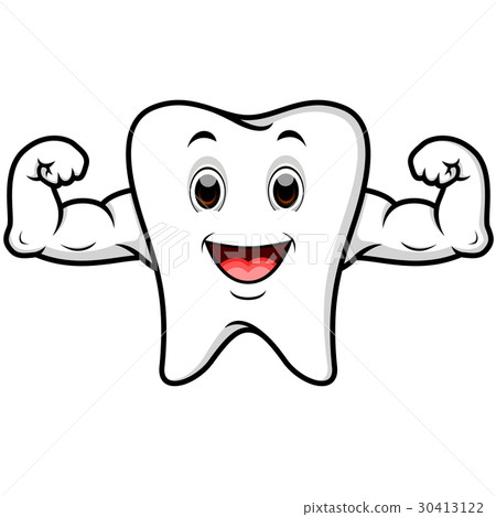 Strong tooth cartoon - Stock Illustration [30413122] - PIXTA