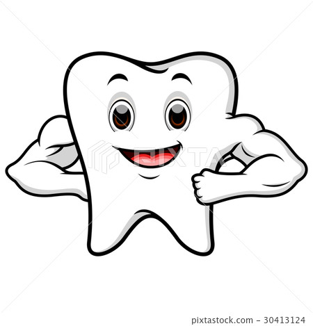 Strong tooth cartoon Strong tooth cartoon 30413124