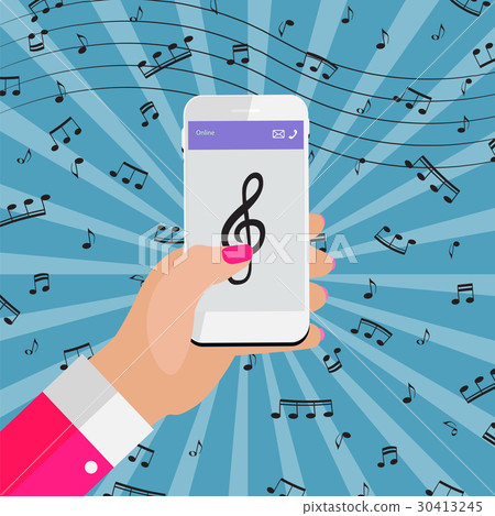 Playing music on your smartphone online from 30413245