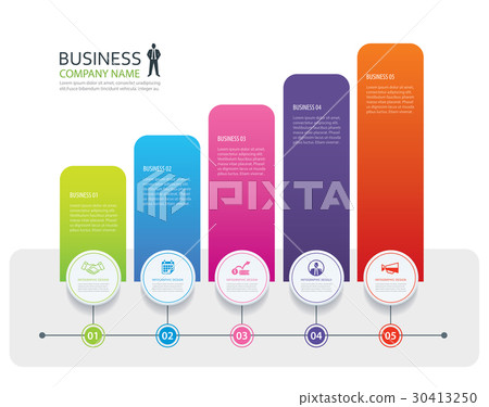Infographic 5 tab design and marketing template Infographic 5 tab design and marketing template 30413250