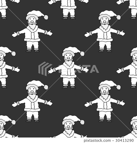 Seamless Christmas pattern with Santa Claus - Stock Illustration ...