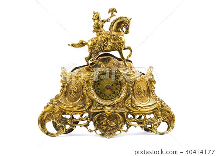 Old golden clock  30414177