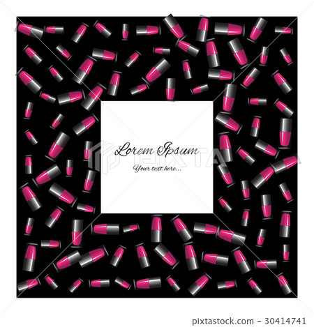 Square Frame of Red Nail Polish 30414741