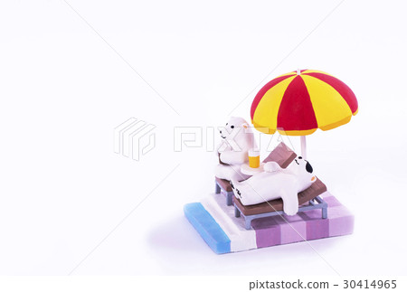 Summer image Summer sympathy Polar bear holiday Summer card Original character Summer image Summer sympathy Polar bear holiday Summer card Original character 30414965