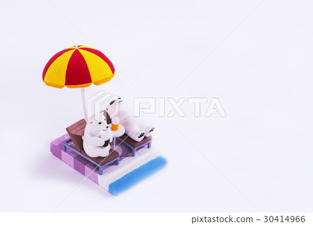 Summer image Hot summer holiday Summer card of polar bear Summer image Hot summer holiday Summer card of polar bear 30414966