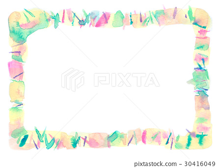 Watercolor texture frame - Stock Illustration [30416049] - PIXTA