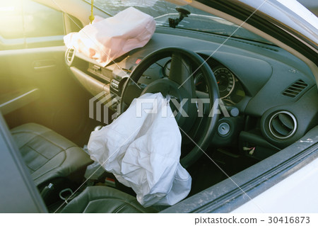 Airbag exploded at a car accident Airbag exploded at a car accident 30416873
