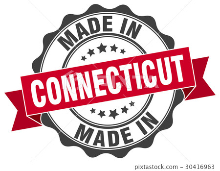 made in Connecticut round seal 30416963