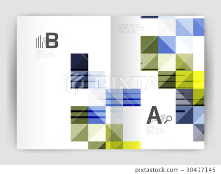 Vector square leaflet, business a4 print template 30417145