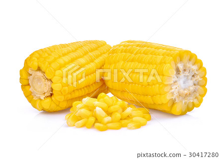 corn on the cob isolated on white background 30417280