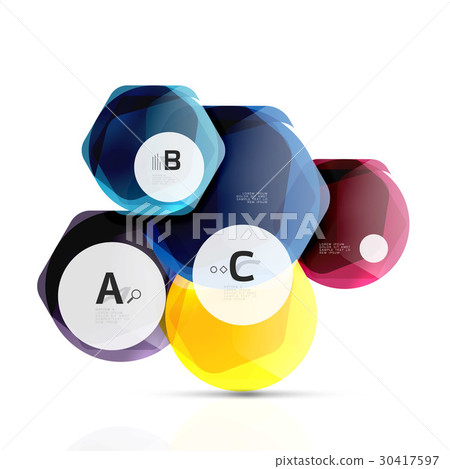 Aqua glossy glass elements Aqua glossy glass elements 30417597