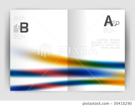 Blurred wave line. Business annual report abstract Blurred wave line. Business annual report abstract 30418290