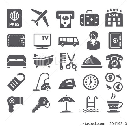 Hotel icons set Hotel icons set 30419240