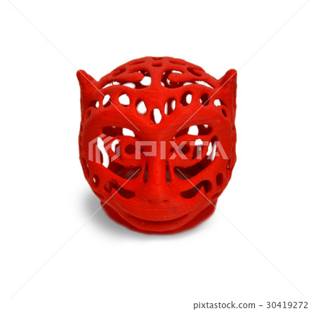 Objects printed by 3d printer Isolated on white  30419272
