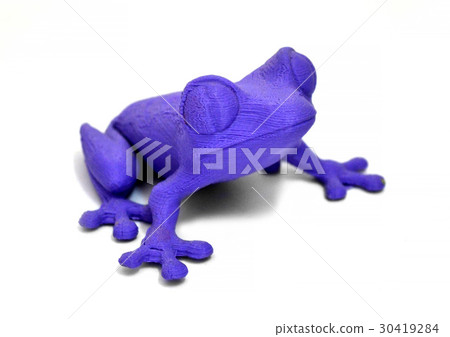 Objects printed by 3d printer Isolated on white  30419284