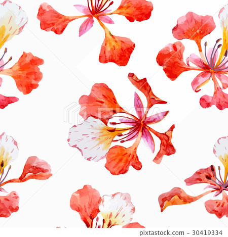 Watercolor floral pattern Watercolor floral pattern 30419334